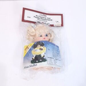Vintage Fibre Craft Air Freshener Doll #3101 Blonde MISS MUFFET PATTERN Pigtails